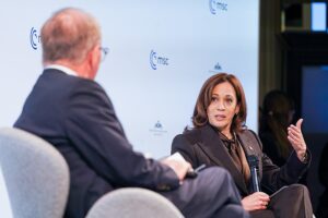 Caption: Kamala Harris at the 2022 Munich Security Conference. Image from Wikimedia.