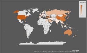 Prabowo’s Post-Election Meetings with Foreign Officials, February-September 2024. Data compiled by author from various news sources. Map produced on Microsoft 365 version 2407 powered by Bing, Australian Bureau of Statistics, GeoNames, Microsoft, Navinfo, Open Places, OpenStreetMap, TomTom, Zenrin (10 October 2024).