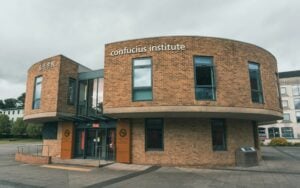 Confucius Institute located within Lancaster University, United Kingdom. Confucius Institutes are one of the most visible manifestations of China’s soft power strategy. Image from Unsplash.