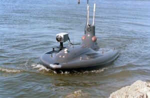 A maritime drone that operates on the water’s surface. Image by National Museum of the U.S. Navy via Wikimedia Commons.