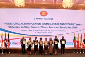 The Association of Southeast Asian Nations (ASEAN) launched its Regional Plan of Action on Women, Peace and Security (RPA WPS) on 5 December 2022. Image from ASEAN Secretariat.