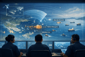 Integrating AI‑enabled analytics into routine maritime operations in Southeast Asia will require sustained attention to institutional alignment, data governance, and operational workflows.Image generated by the authors using ChatGPT.